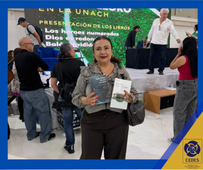 Coordinadora General del CEDES-PUET estuvo presente en la presentación de las obras “Los héroes numerados”, “Dios es redondo” y “Balón dividido”, del escritor y periodista Juan Villoro