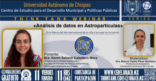 Think Tank Webinar Series #02-2022 «Análisis de datos en Astropartículas»