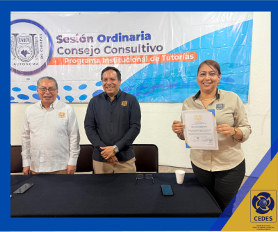 CEDES recibe reconocimiento de la UNACH por excelencia en tutorías 2025