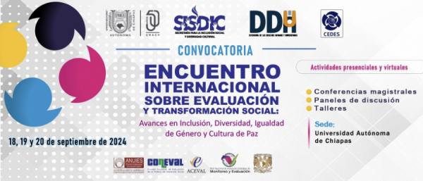 Encuentro Internacional sobre Evaluación y Transformación Social: Avances en Inclusión, Diversidad, Igualdad de Género y Cultura de Paz