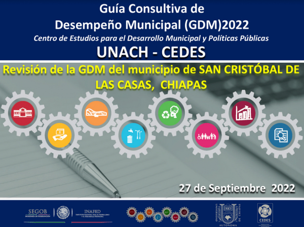 GDM 2022 del municipio de San Cristóbal de Las Casas, Chiapas.